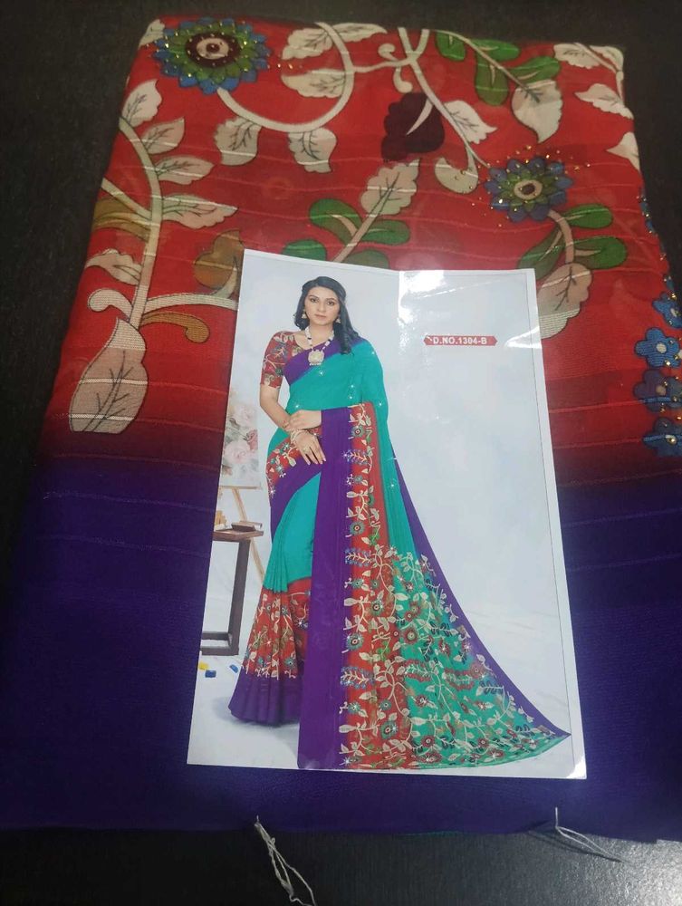 Elegant Floral Saree