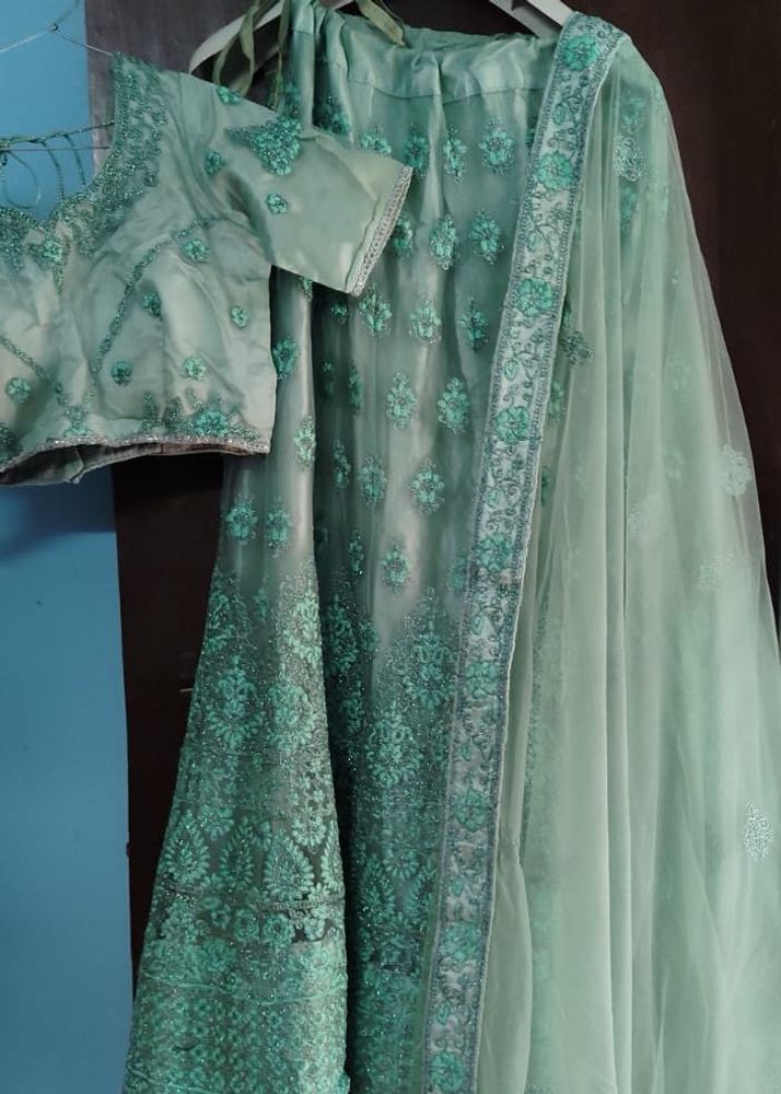 Seafoam Green Lehenga Choli Set