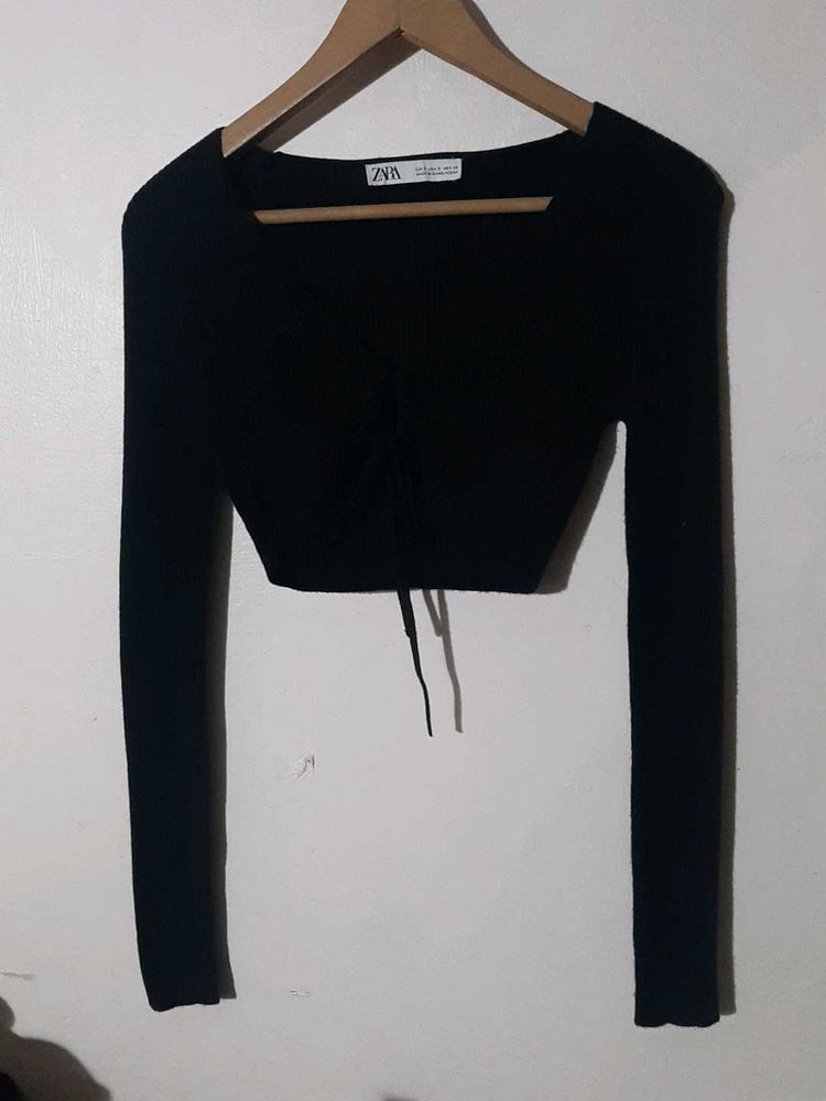 Zara Black Crop Top