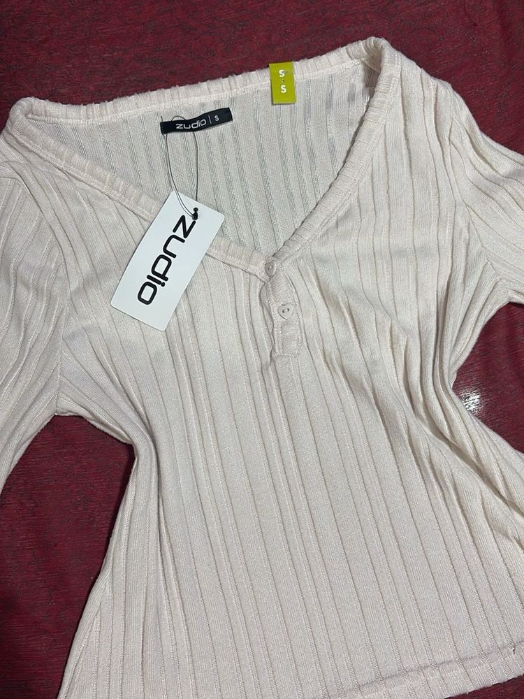 Zudio Ribbed Top with Tag