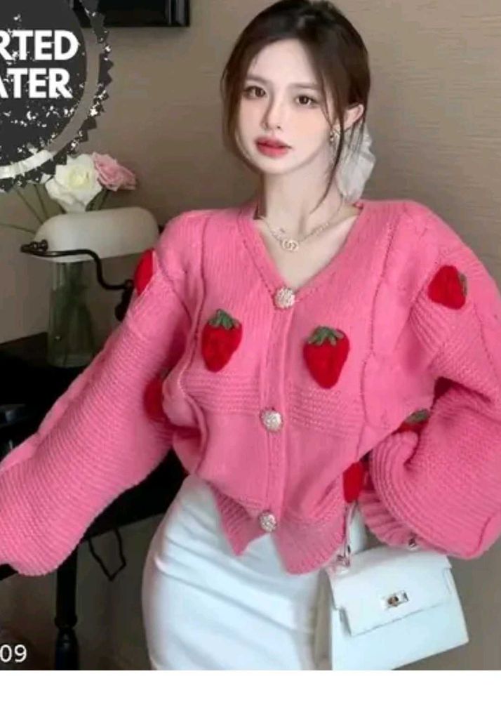 New korean viral strawberry cardigan