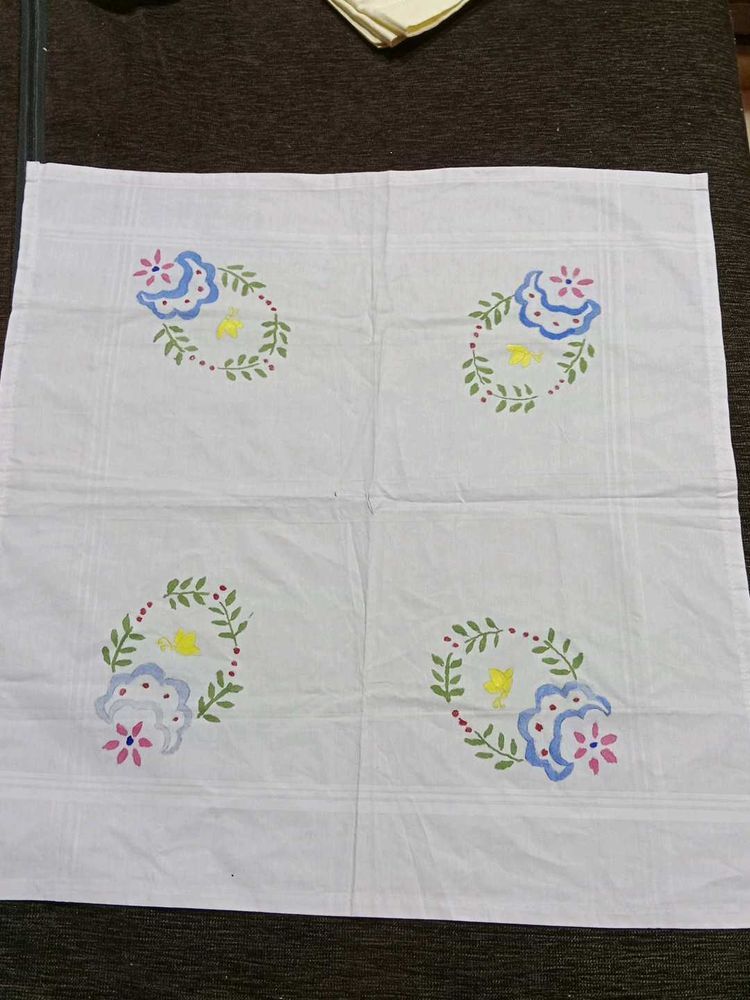 Pack Of To Vintage Hand-Painted Handkerchief By Me