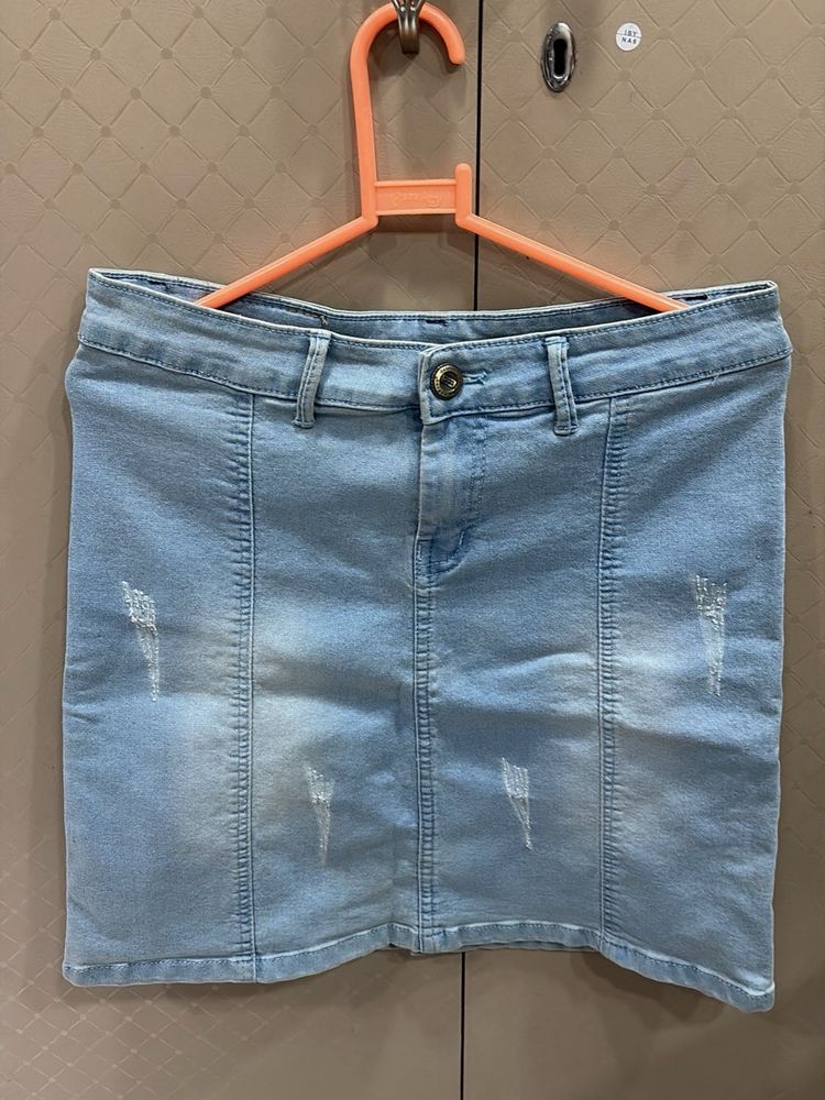 Denim Mini Skirt