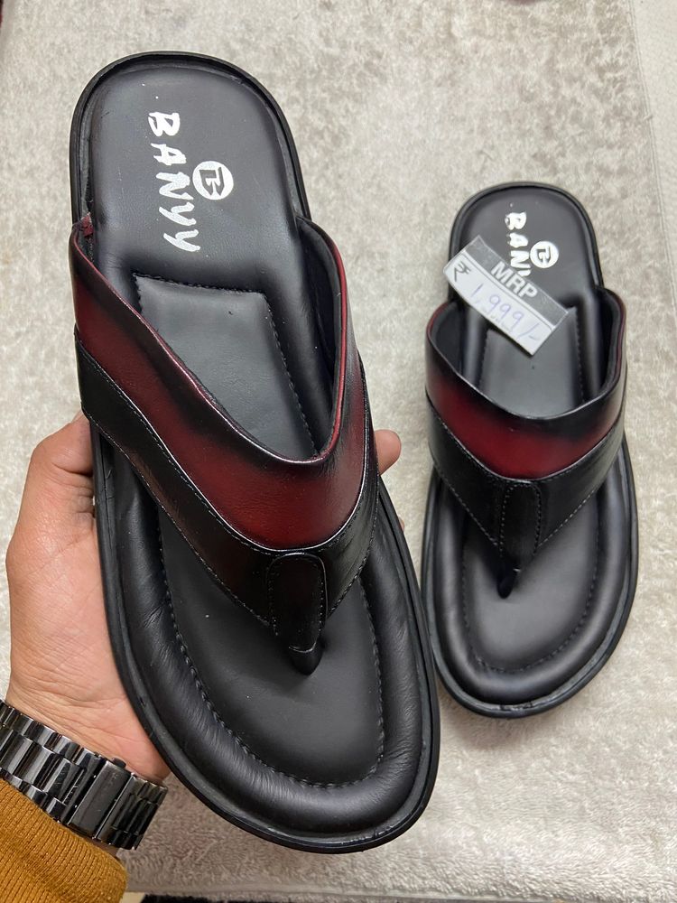 BANYY Pure Leather Slipper Size 6 To 10 Available