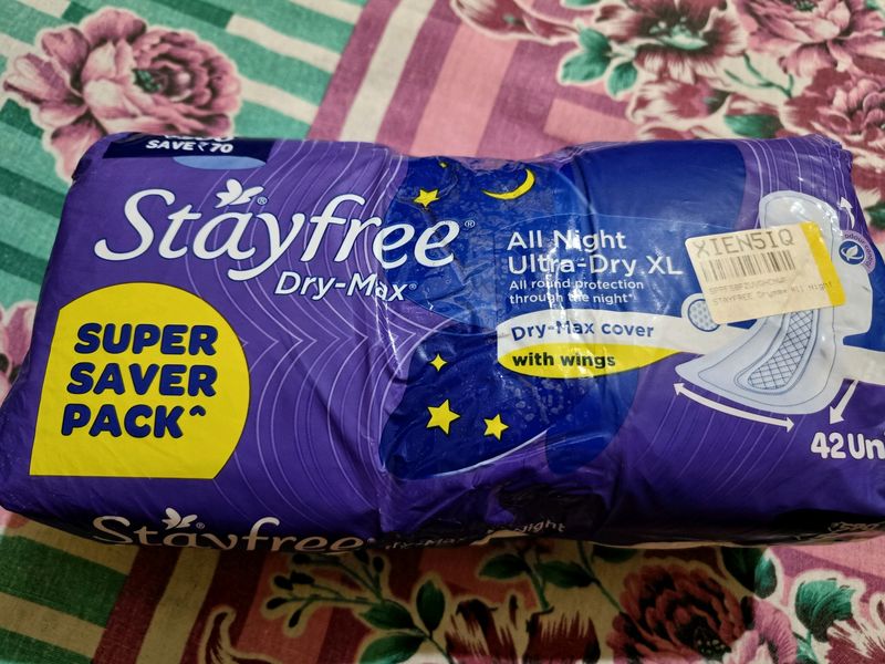 Stayfree Ultra -Dry Xl Pads..42 Units