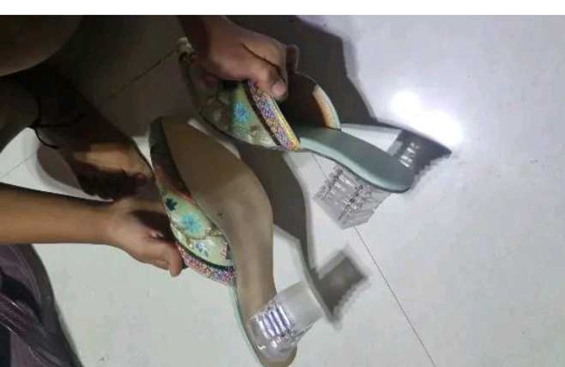 embroidery heels