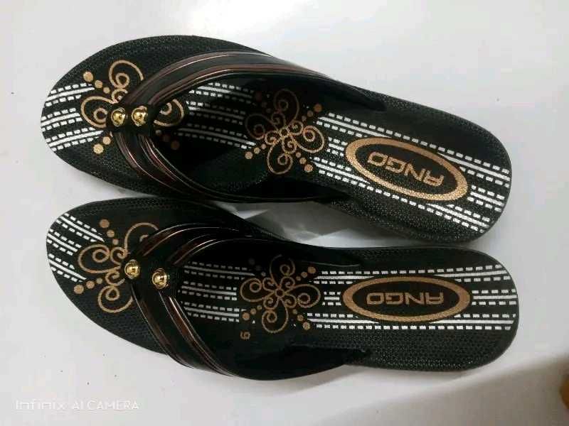 Elegant Black ANGO Flip-Flops