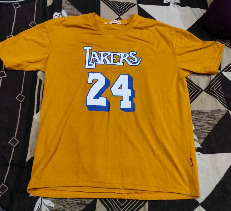PRINTED LAKERS OVERSIZED COTTON T SHIRT