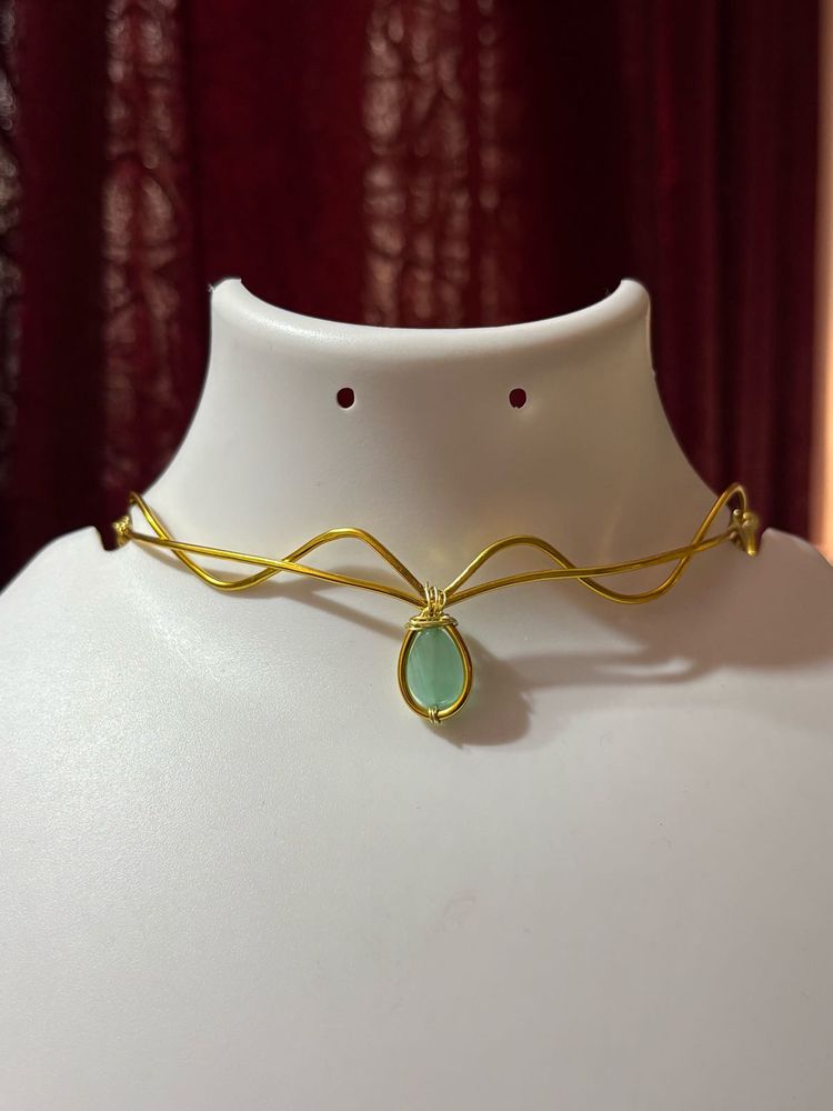 Mint Gem Choker Necklace