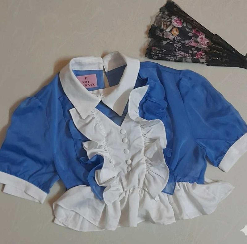 Ruffle Cosplay Crop Top