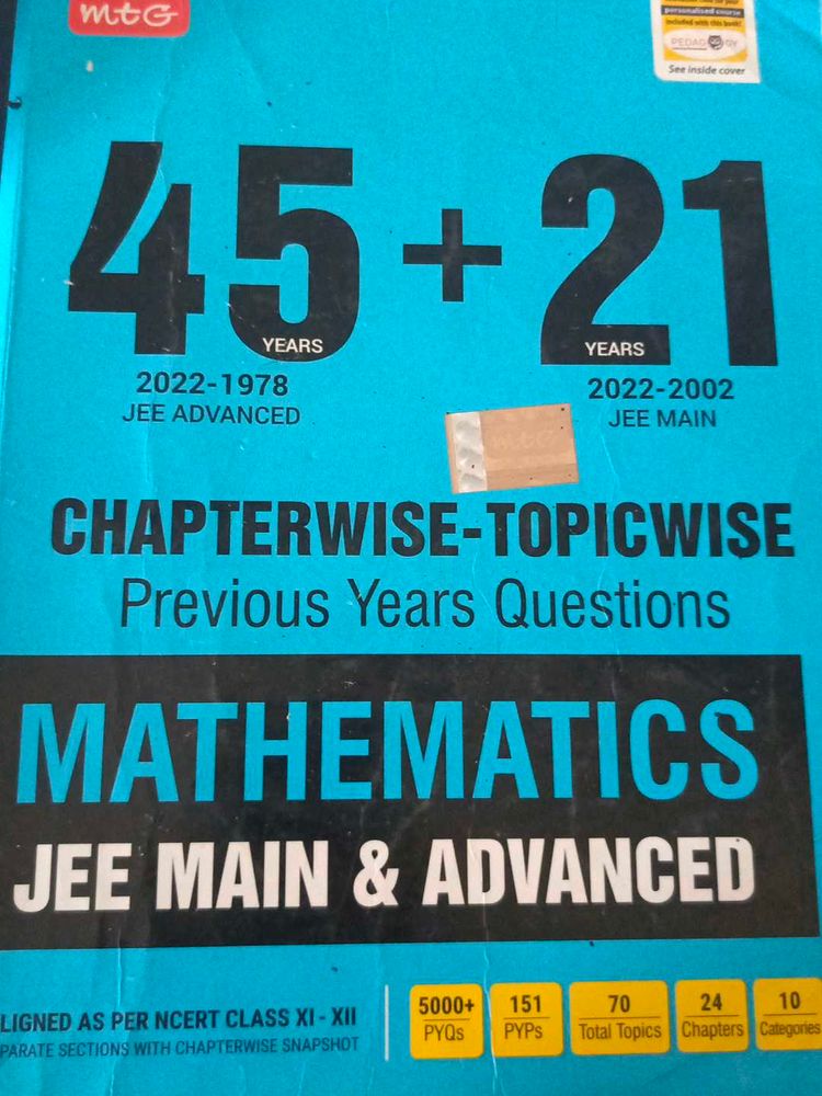 45 + 21 YEARS JEE MAINS AND ADVANCED PYQ