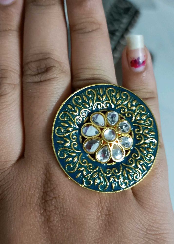 Unique adjustable Statement Kundan Rings 💎