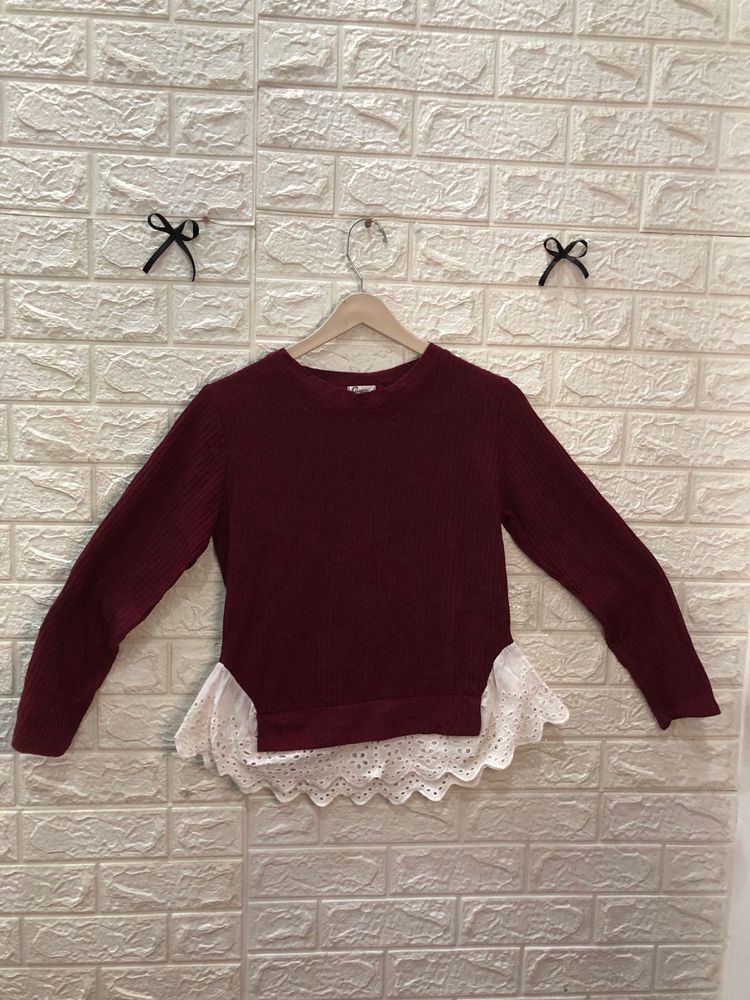 Pinteresty Burgundy Sweater🎗️🌷