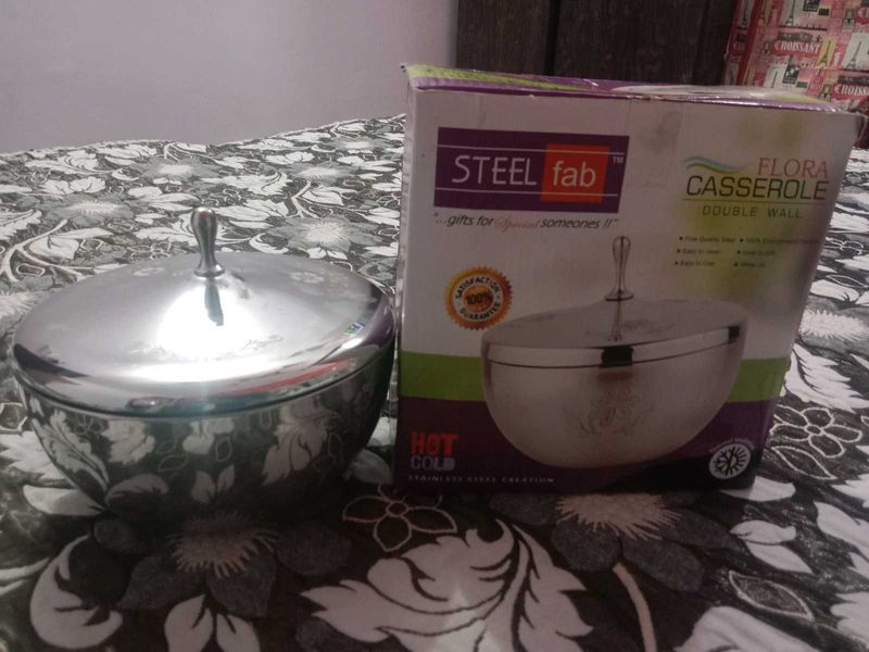 Steel Fab Flora Casserole Double Wall - New!