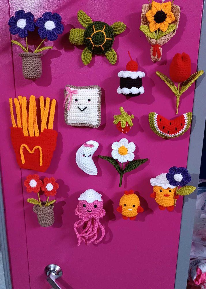 Crochet Fridge Magnets