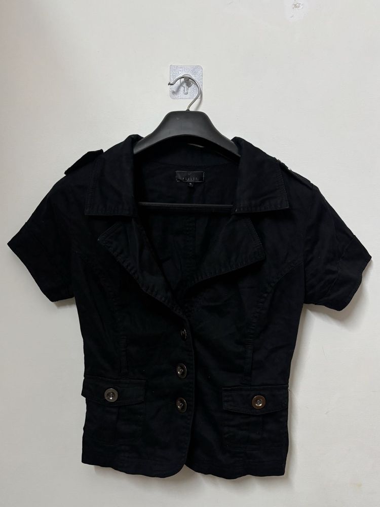 Chic Black waist coat style top