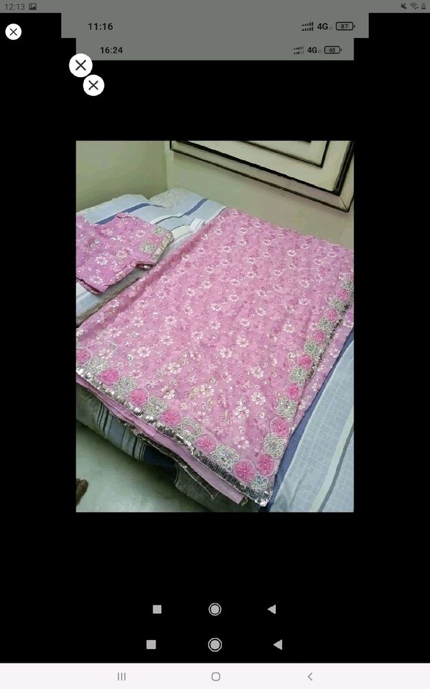 Pink saree