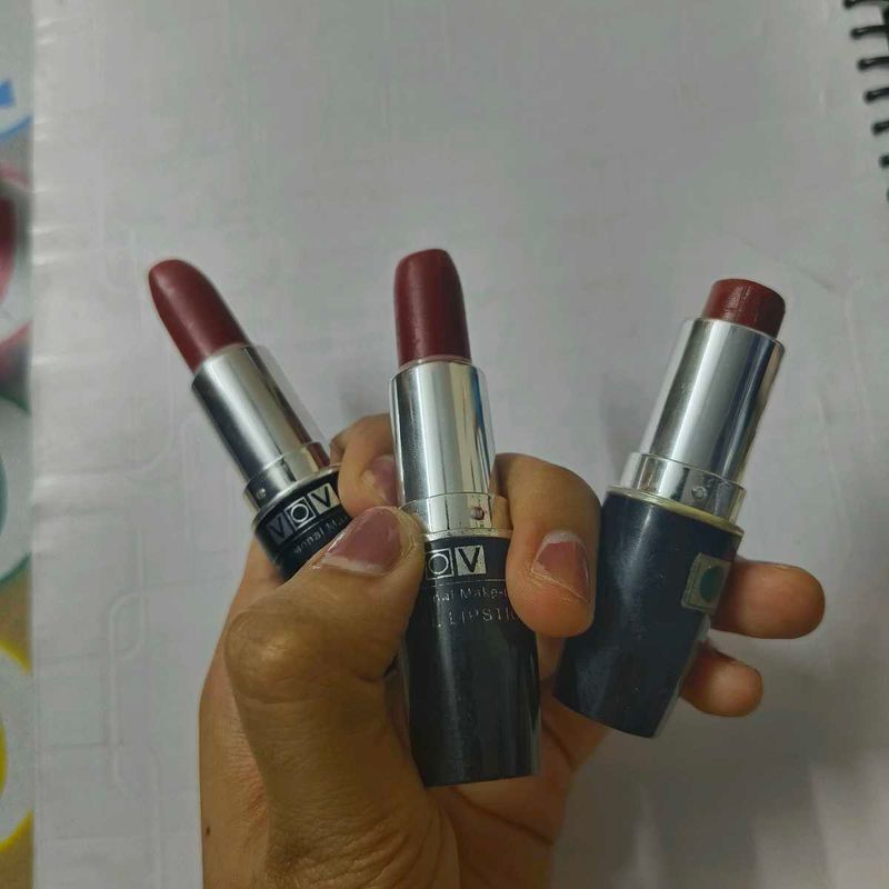 Combo Of 3 Vov Lipsticks