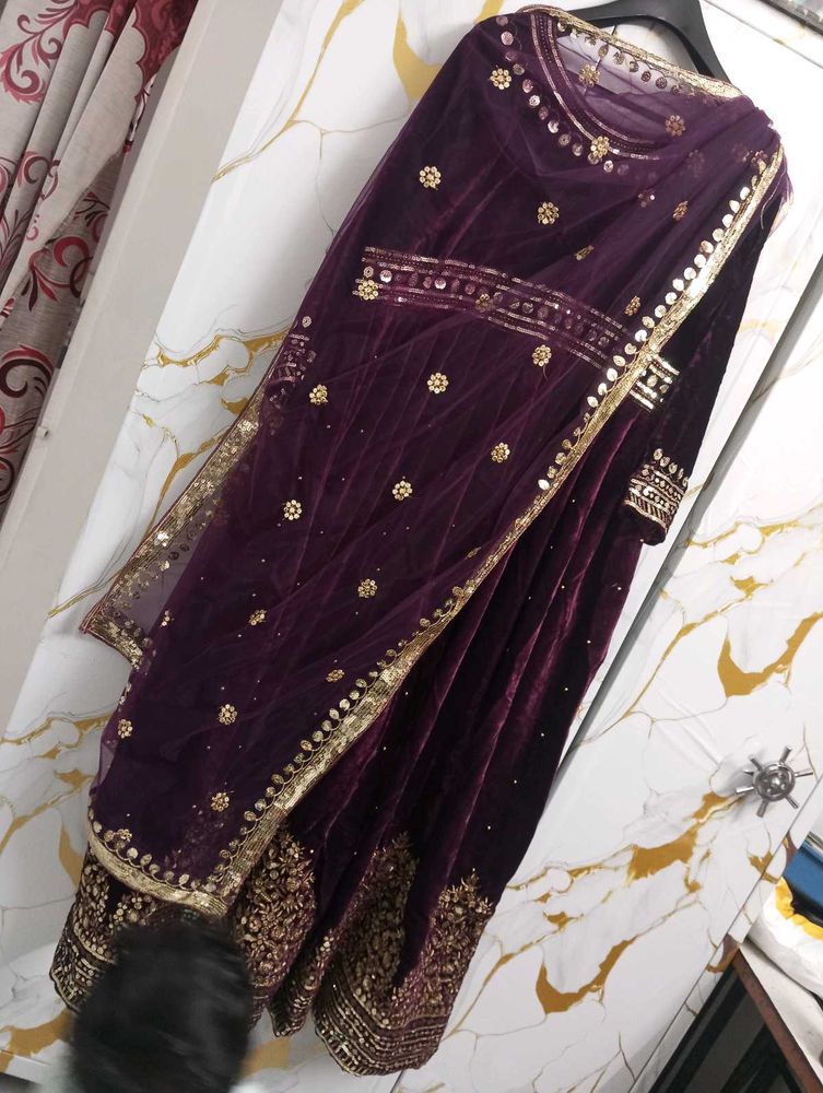 New Valvet Gown For Sale