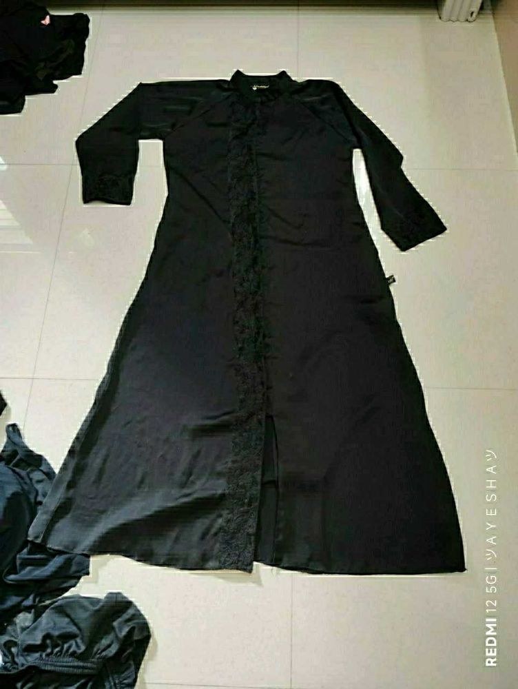 Front Open Abaya ,,, With Hijab