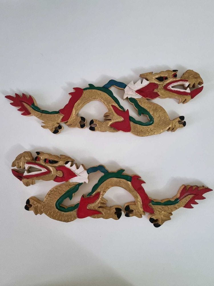 Dragon Wooden Showpiece/Wall decor(Set of 2)