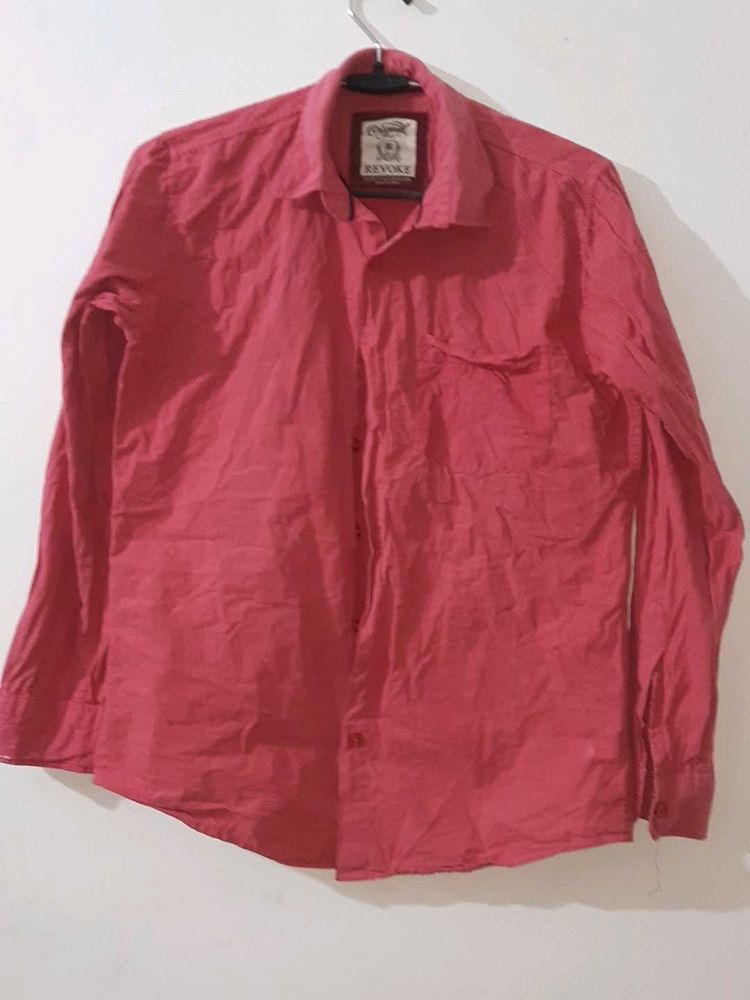Revoke Red Casual Shirt
