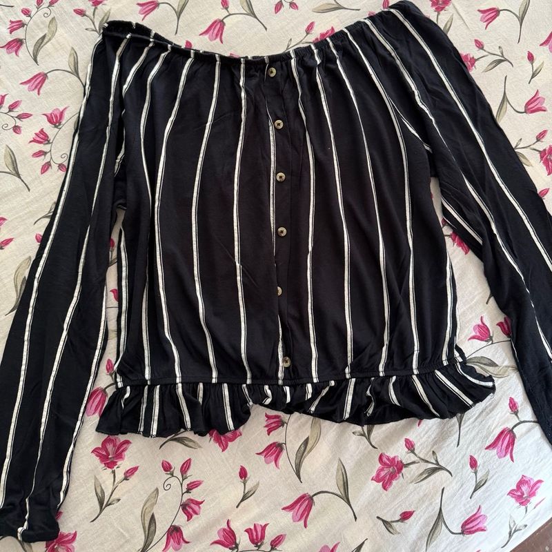 Striped Off-Shoulder Top