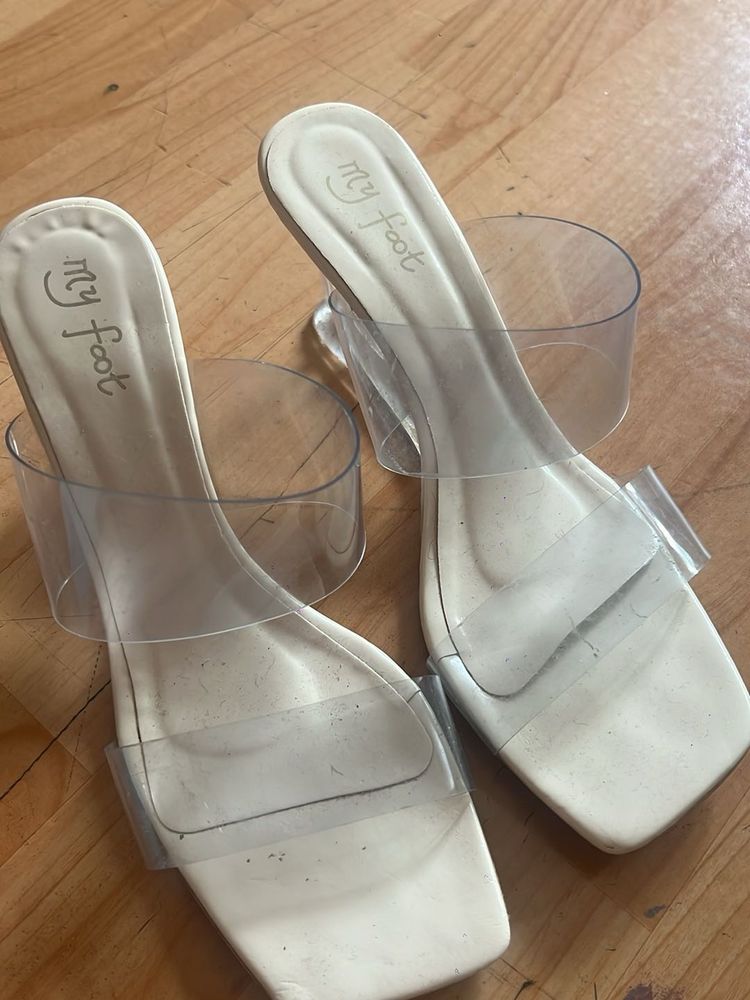 Transparent Clear Wedge Like Heels