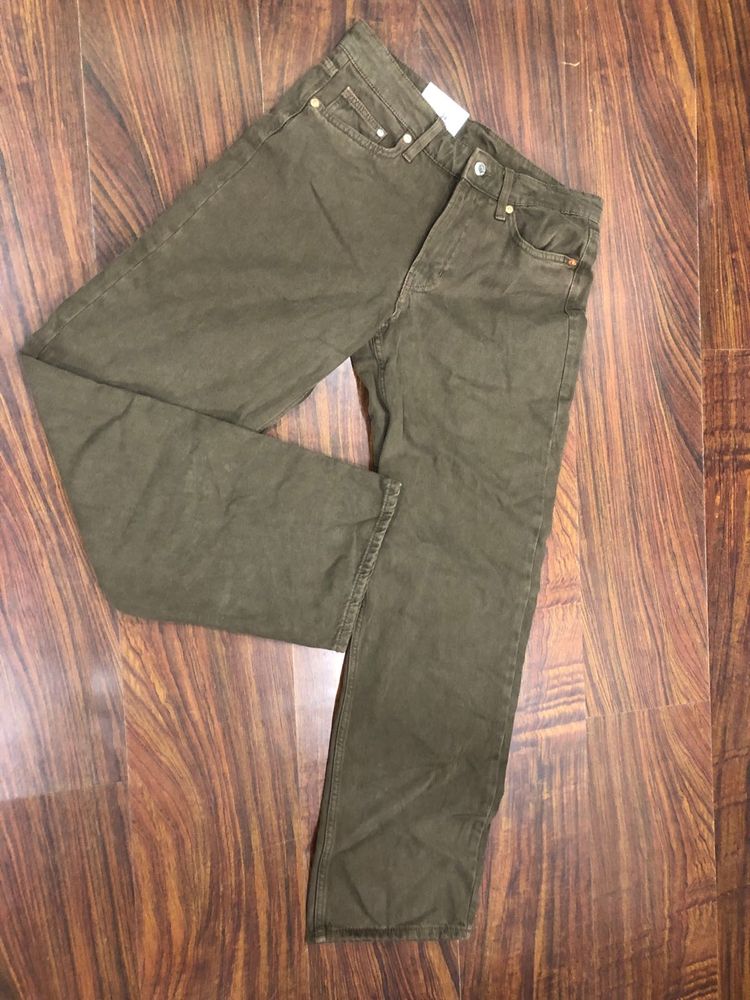 H&amp;M Brown Baggy Denim Jeans