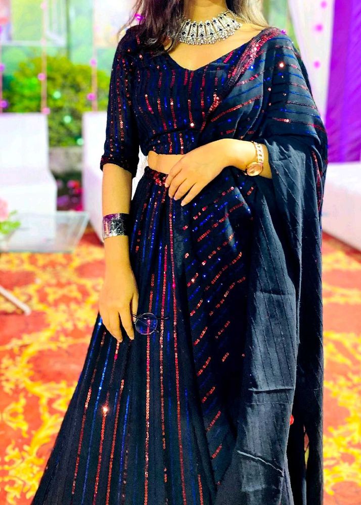 Lehenga , With Stiched Blouse .
