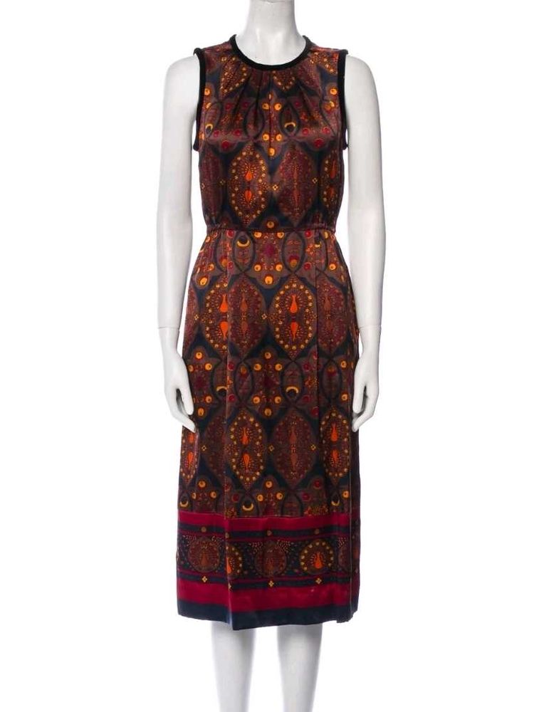 Designer Silk Printed Dress