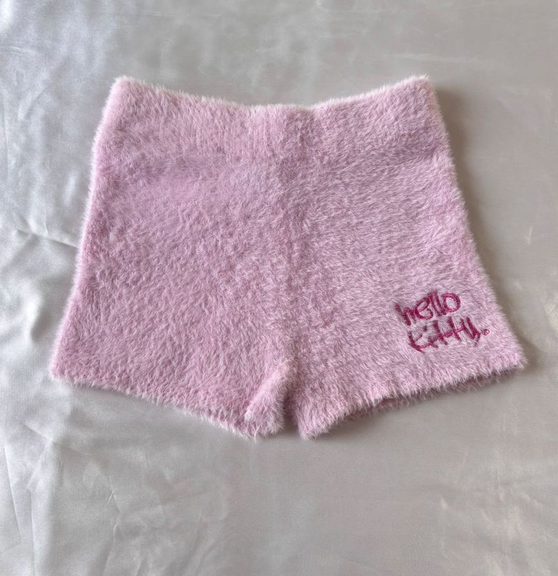 Forever21 Hello Kitty Pink Fur Shorts
