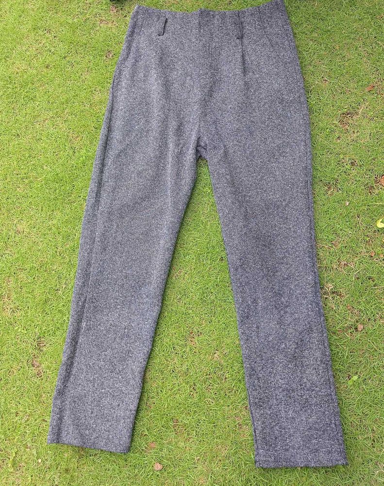 Gray Herringbone Trousers