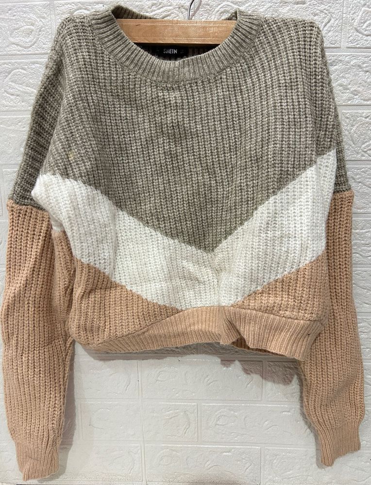 Color Block Knit Sweater