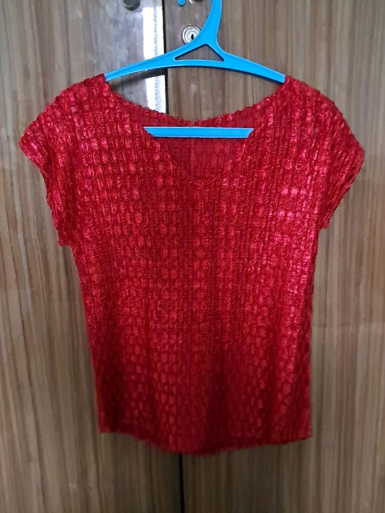 Shimmery Party Wear Stretchable Top