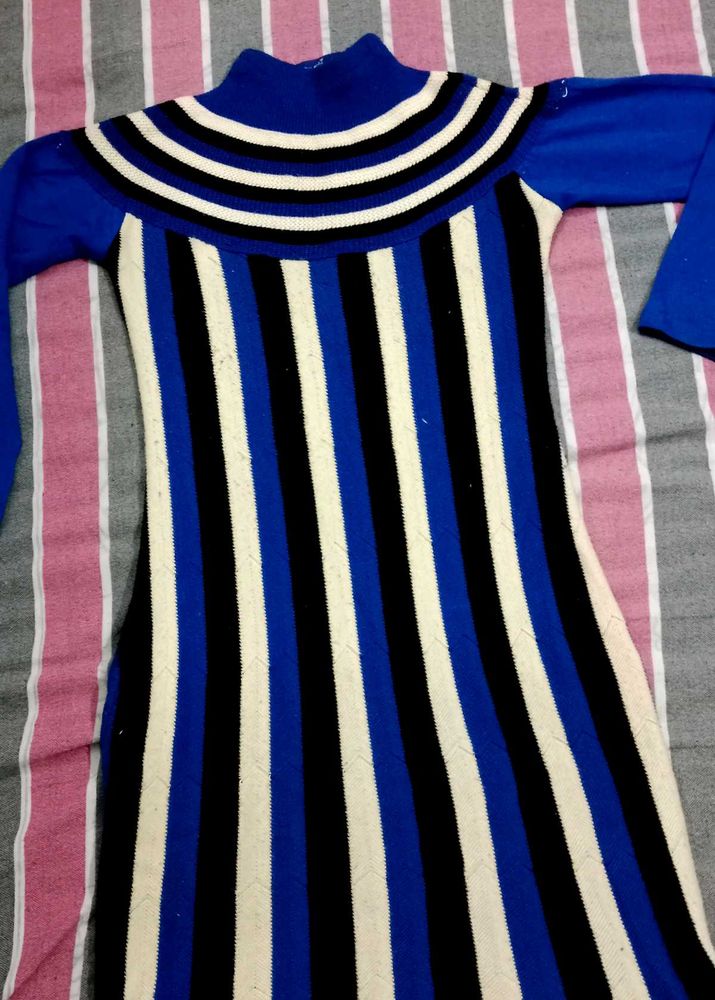 Striped blue Knit Dress 💙