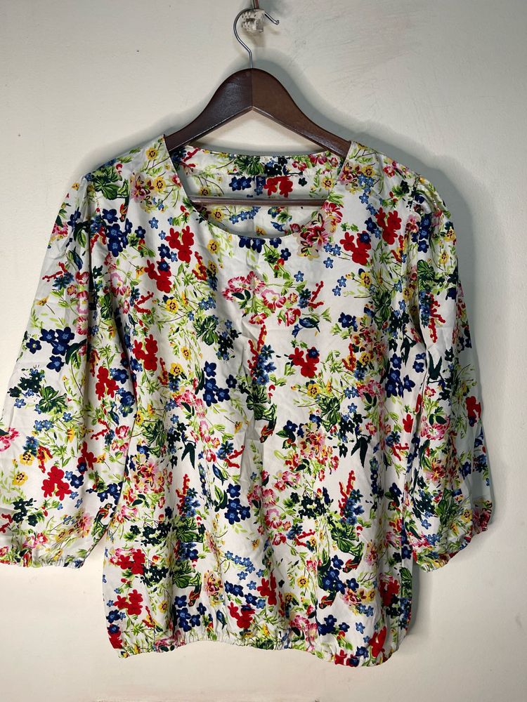 Floral Print Top - Women&#39;s Fashion