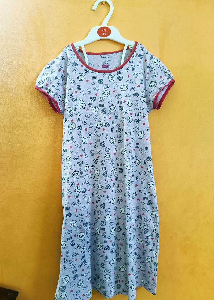 Printed Round Neck Nightdress | 8-10yrs | DJ &amp; C