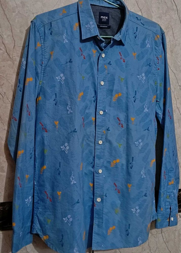 MAX Button Down Shirt - Blue Print