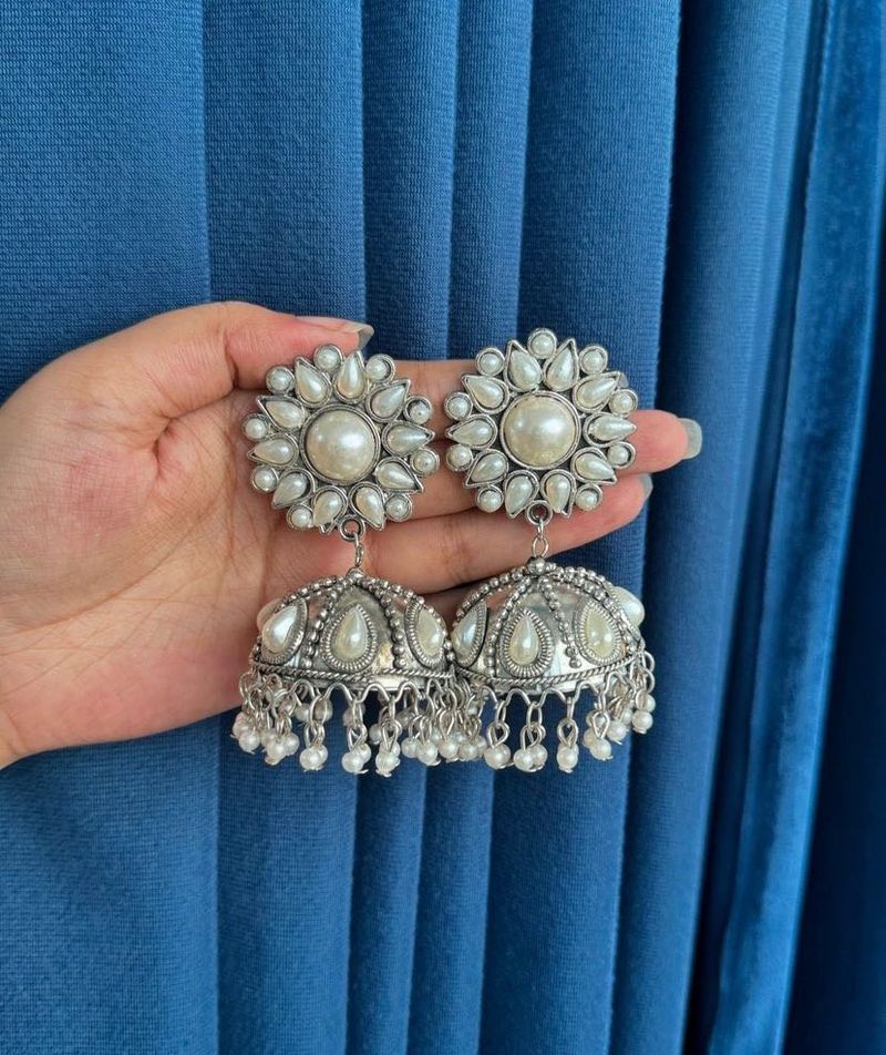White Pearl Jhumka