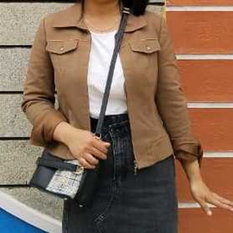 Cropped Tan Blazer