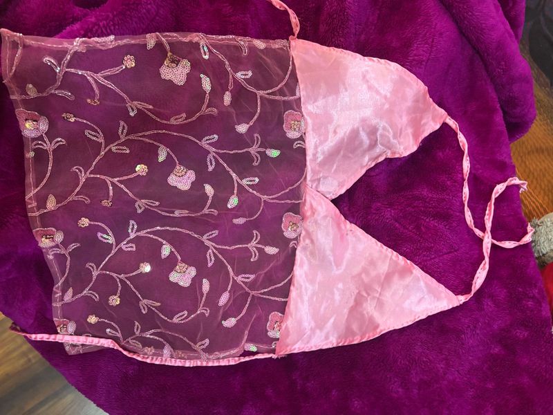 Pink Embroidered y2k top