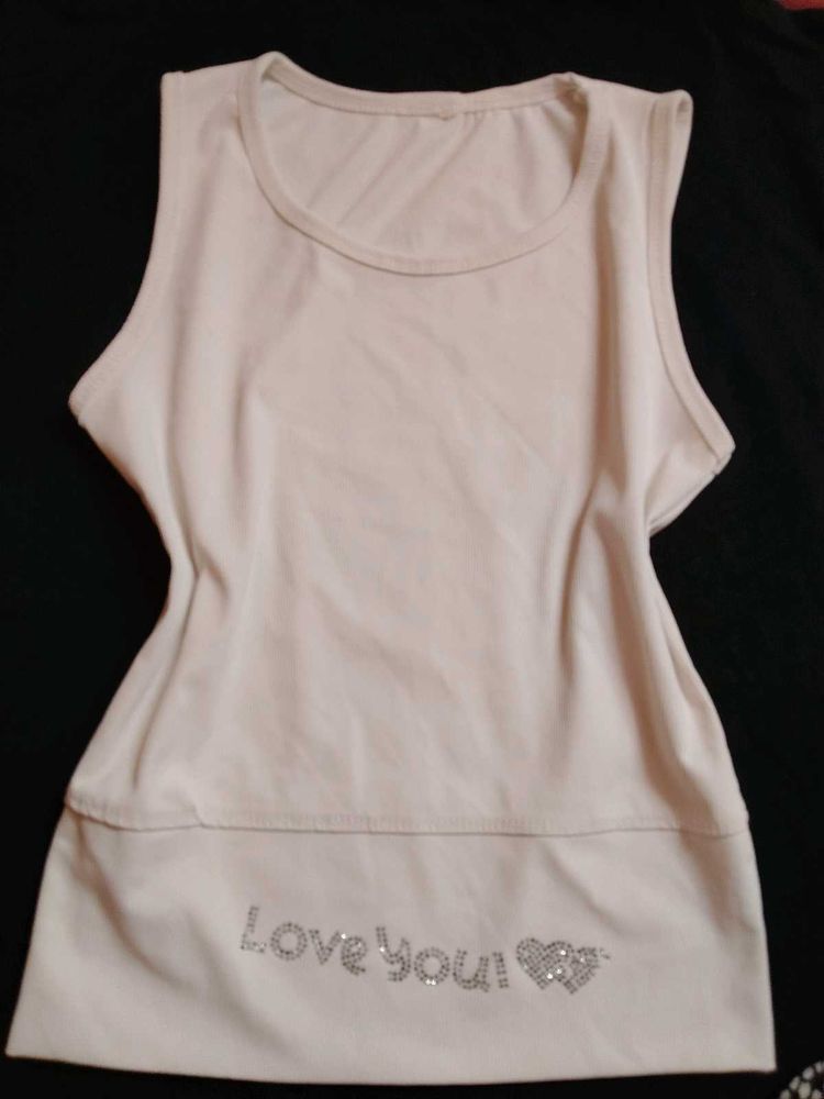 Rhinestone &#39;Love You!&#39; Tank Top