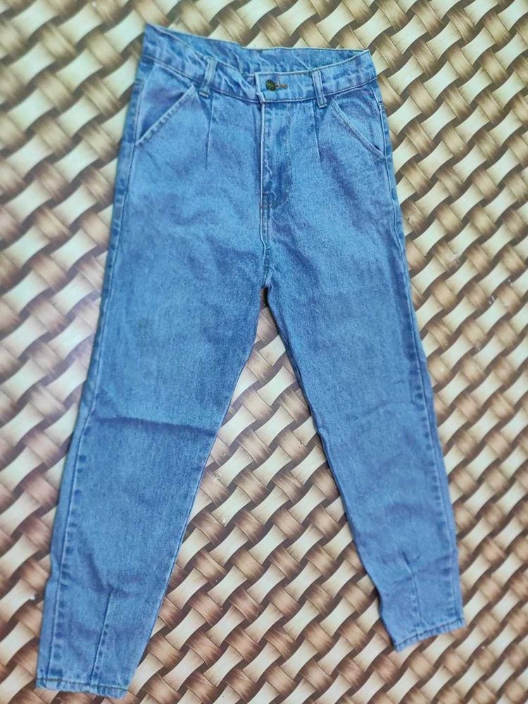Stylish Blue Mom Fit Denim Jeans