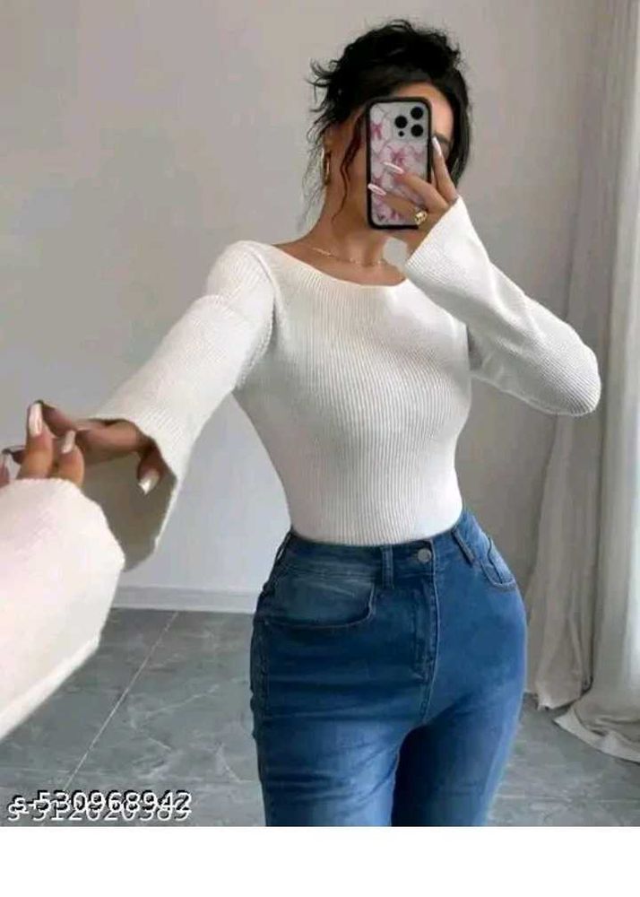 White Long Sleeve Top
