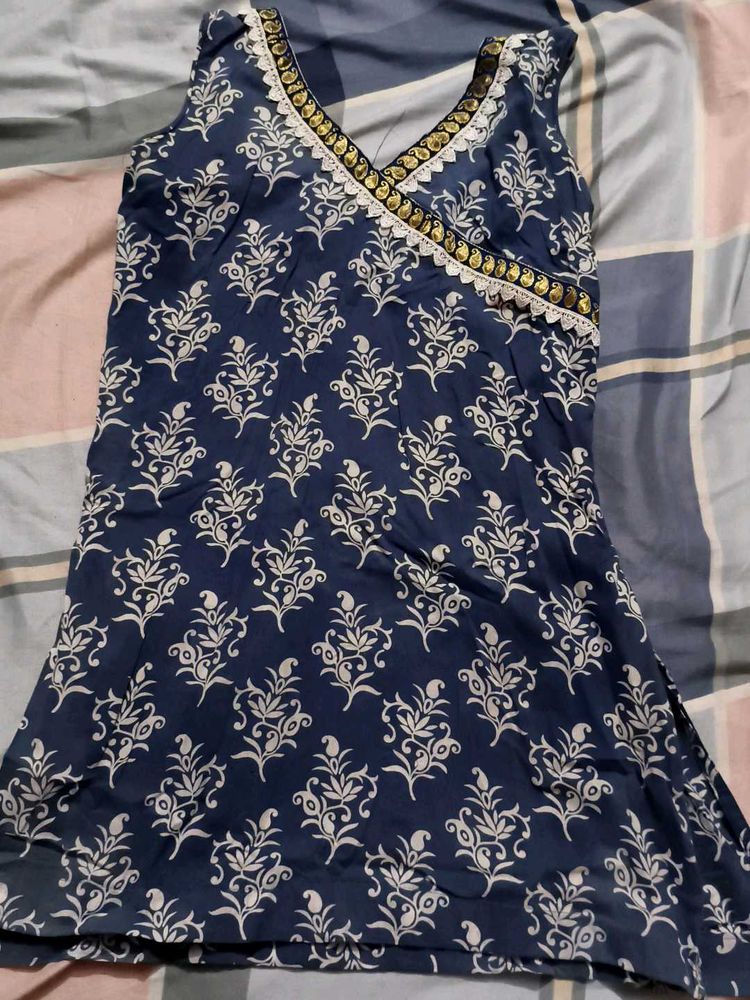 Blue Printed Top