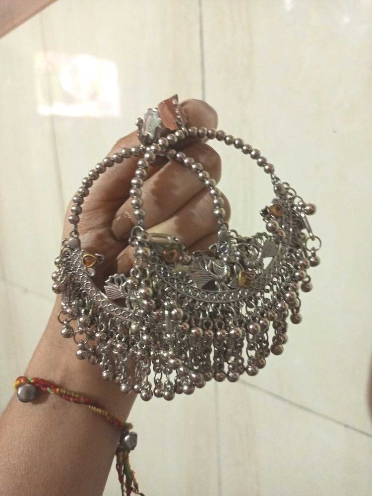 Boho Silver Hoop Earrings