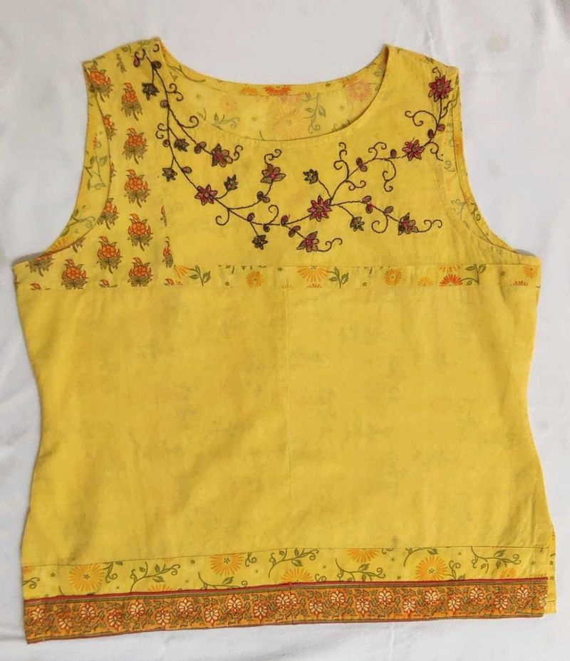 Mustard Boho Top