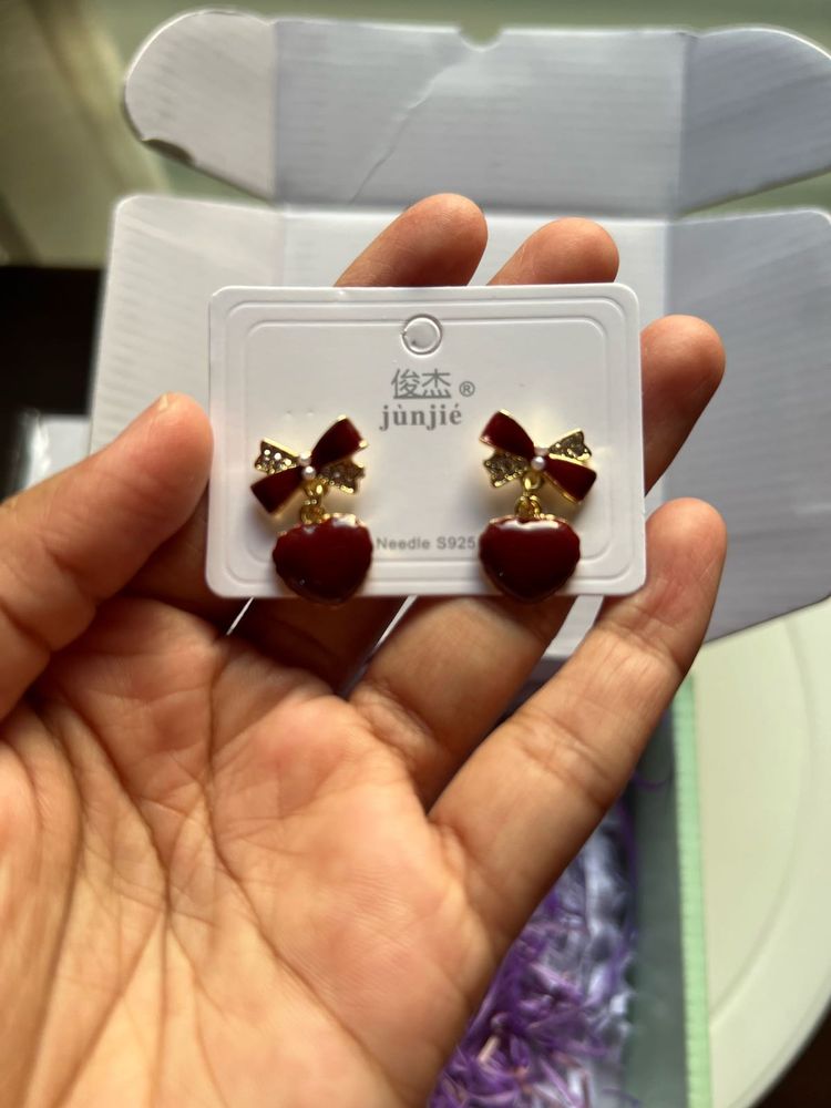 Cherry Bow Earrings