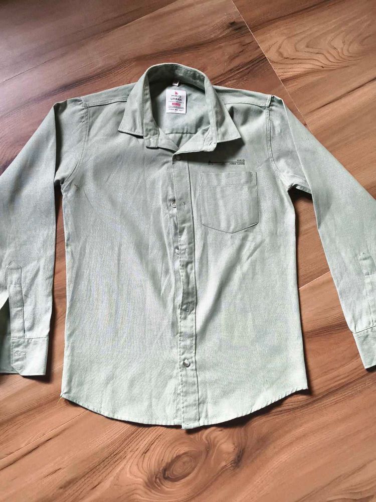 Boys Green Casual Shirt